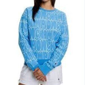 Blue Vintage CHAMPION Sweatshirt Womens- crew neck - Large